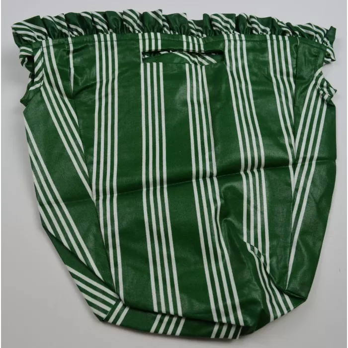 Longaberger 1998 Glad Tiding Basket Liner - Hunter Green Stripe