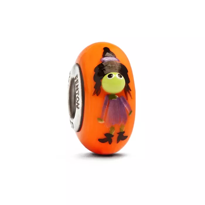 Fenton Art Glass Artisan Bead - Batina the Witch - Sterling Silver Lined