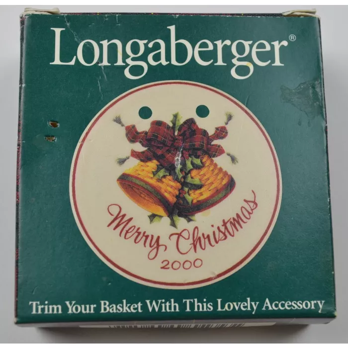 Longaberger Pottery Merry Christmas Tie-On