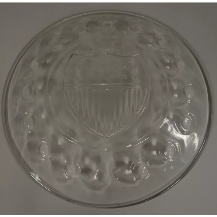 Clear Glass Bicentennial Plate - Shield Pattern - 1776 - 1976 - 8" Round