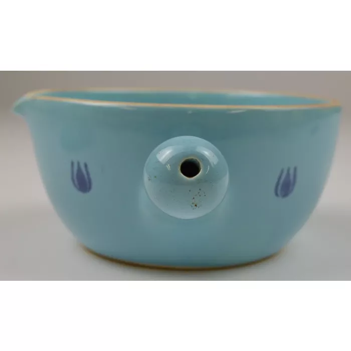 Cronin Blue Tulip Pattern - Lidded Soup Crock / Casserole