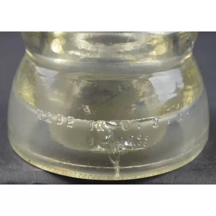 Vintage Hemingray No. 45 Clear Glass Insulator - 5-50 - 3.75" Tall