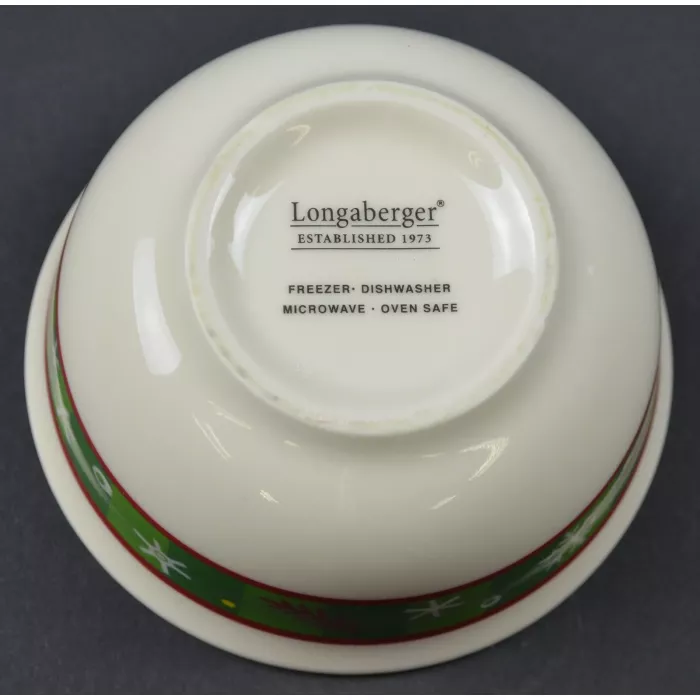 Longaberger - Bluster The Snowman Pattern - Holiday Bowl - 4.375" Round