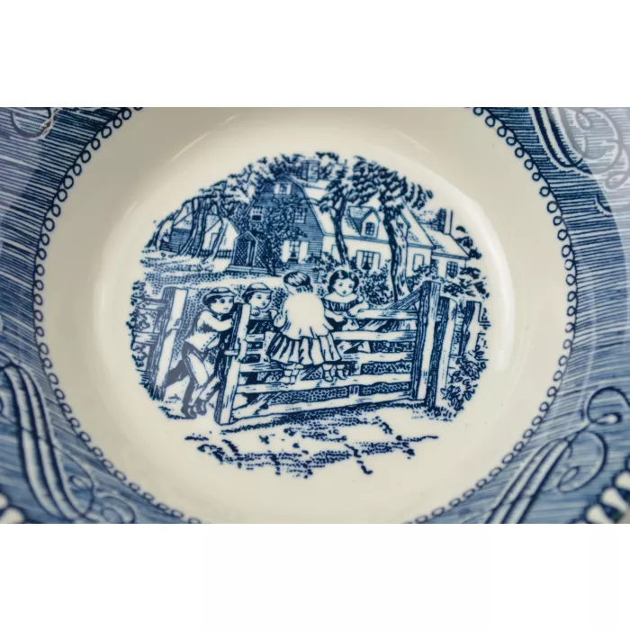 Royal - Currier Ives Blue Pattern - Fruit / Dessert (Sauce) Bowl