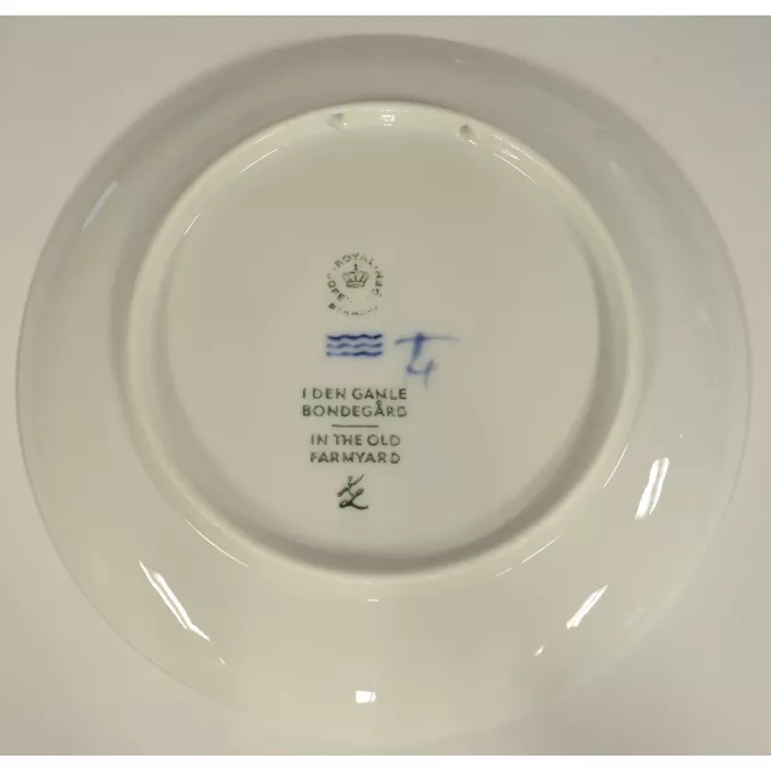 Royal Copenhagen Christmas Collector Plate - In The Old Farmyard 1969