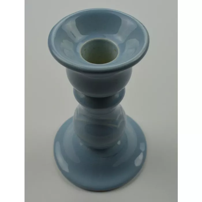 Pfaltzgraff Candlestick Holder - Gazebo Blue Pattern - 5" Tall
