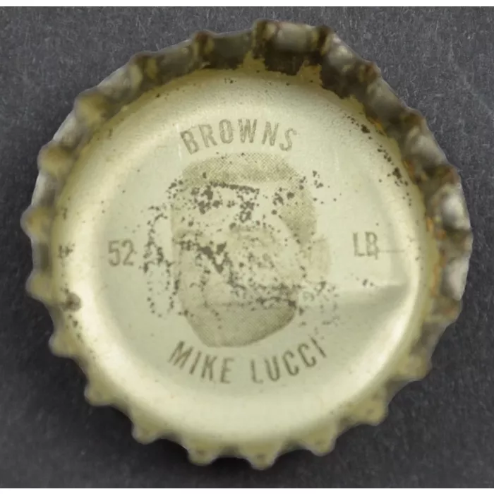 Coca Cola NFL Bottle Cap - Cleveland Browns - Mike Lucci - Coke King Size