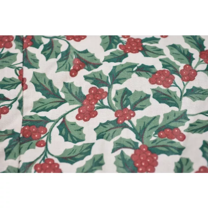 Longaberger Basket Liner - Holly Pattern