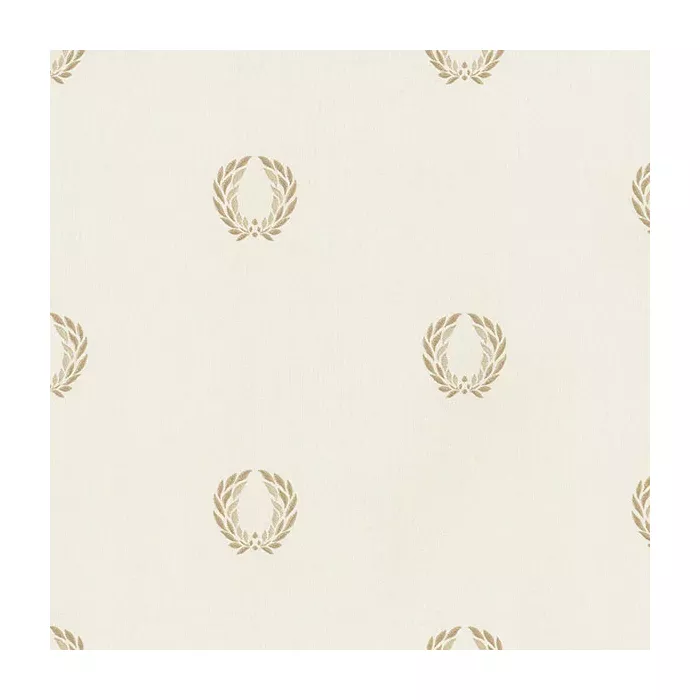 In Register Laurel Leaf Wallpaper Cream, Beige, Metallic Gold Norwall Wallcovering MD29411
