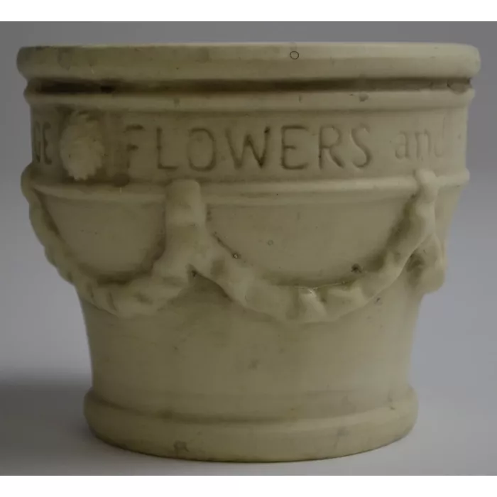 Ceramic " Flowers and Foliage" Planter - 4.25" Tall