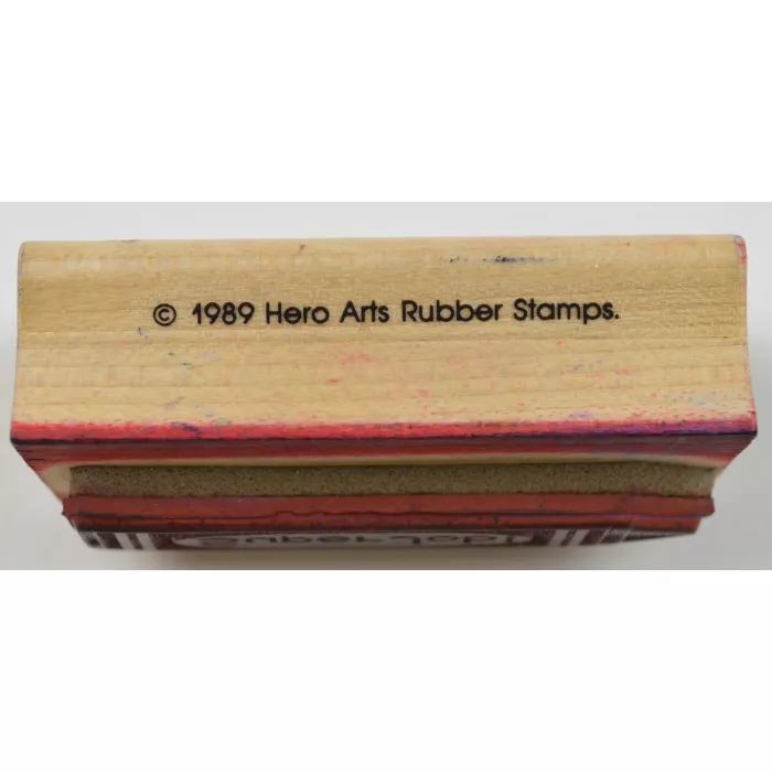 Wood Mounted Rubber Stamp By Hero Arts - " Super Job! "