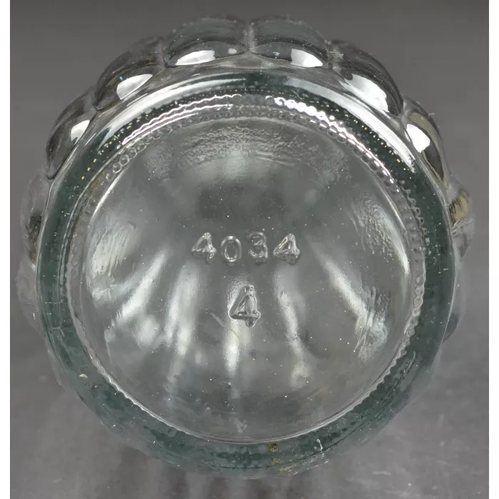 Clear Glass Fluted Paneled Pattern Flower Vase No. 4034 - 8" Tall