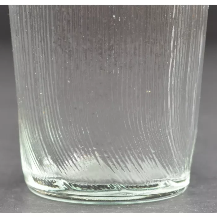 FTDA Clear Glass Ribbed Pattern Bud Vase - 9" Tall