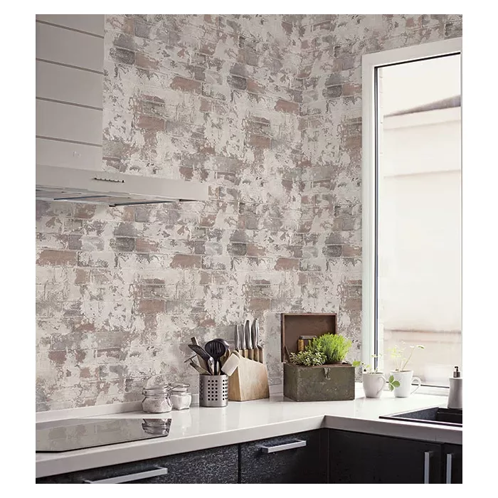 Brick Wallpaper Grey, Beige, Clay Norwall Wallcovering G67989