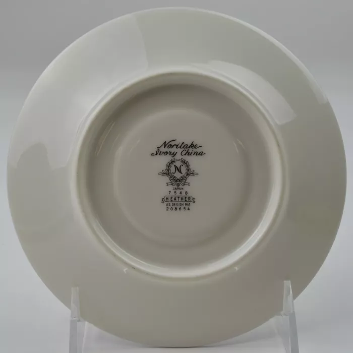 Noritake China - Footed Cup Saucer - Heather Pattern - 7548