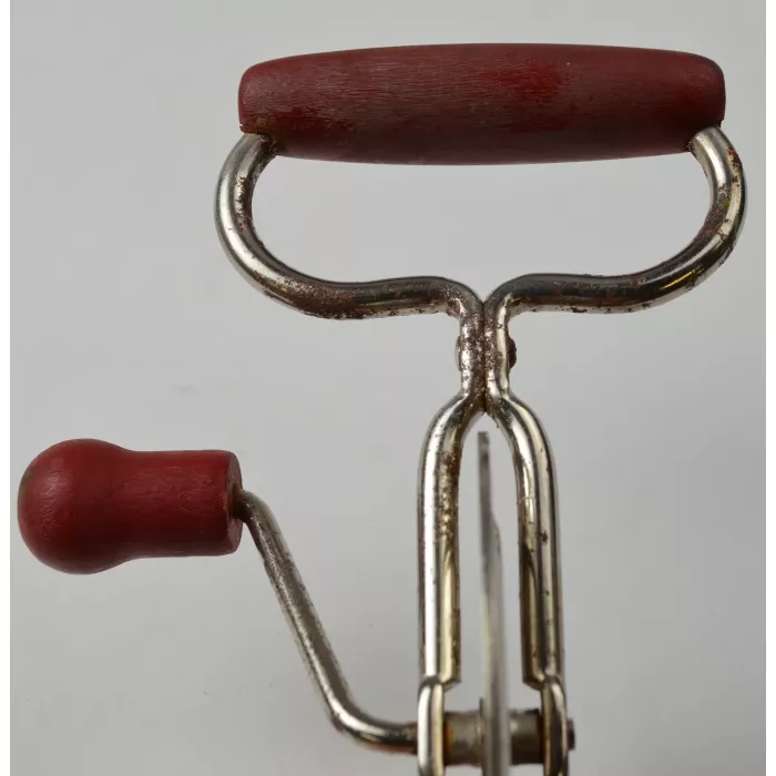 Edlund Company Stainless Steel Hand Mixer - Red Wooden Handles
