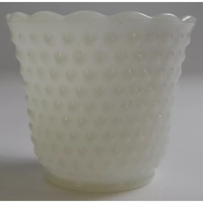 Anchor Hocking -  Hobnail Milk Glass Pattern - Small Jardiniere (Planter)
