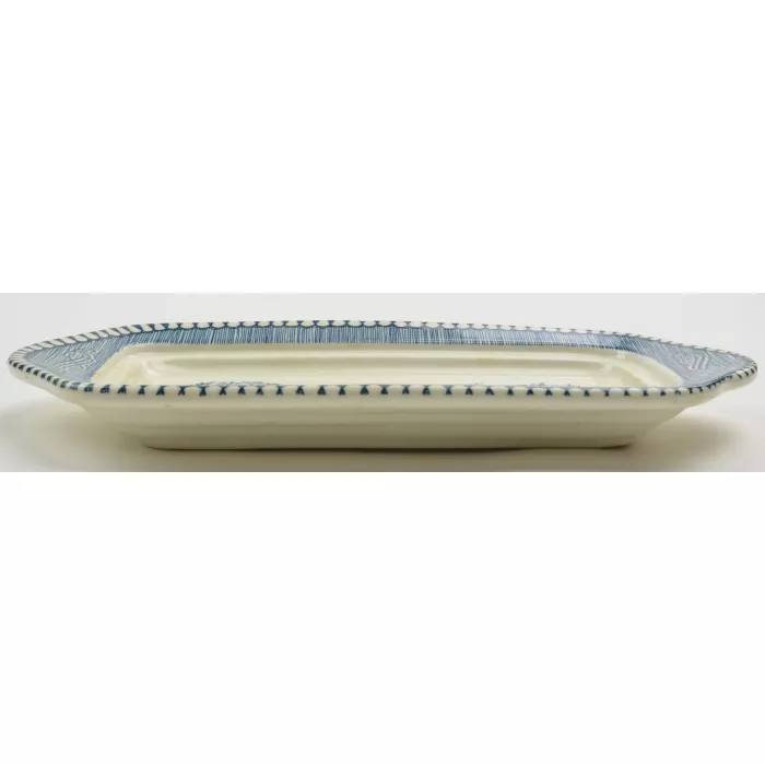 Royal - Currier & Ives Blue Pattern - 1/4 Lb Butter Dish - No Lid