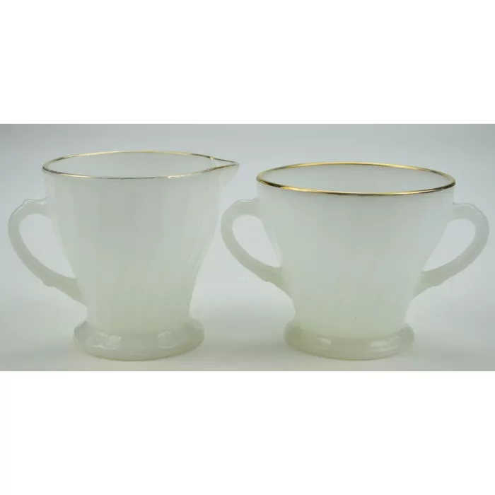 Vintage Fire King Cream #14 & Sugar # 13  Set - Collectible 1960's