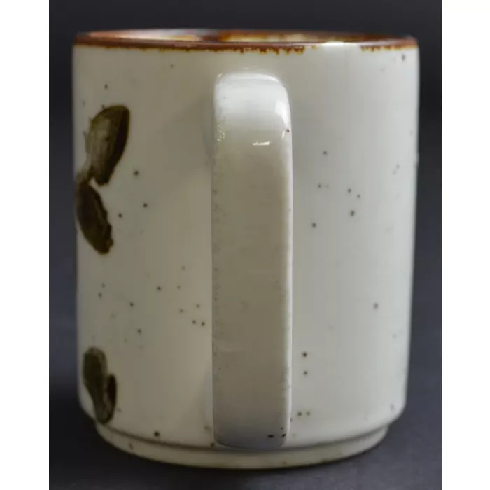 Hand Painted Floral Pattern Coffee Mug - Pottery - 3.5" Tall