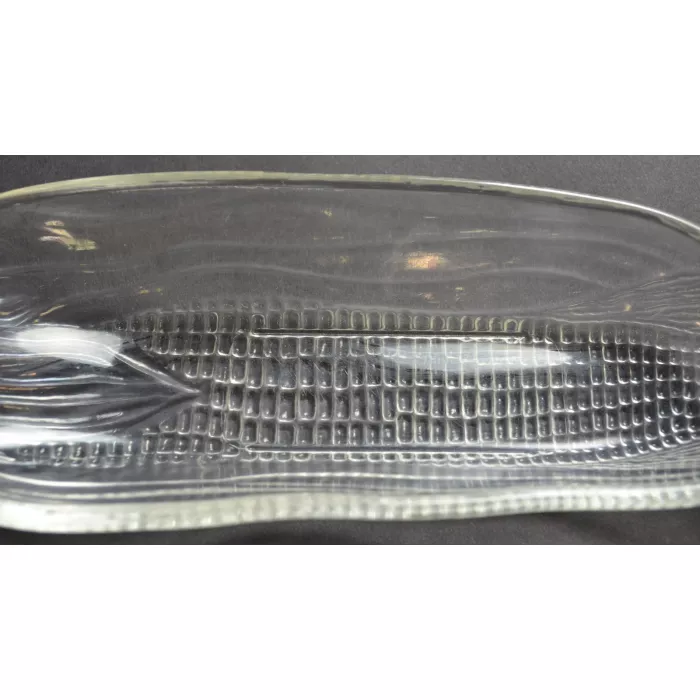 Pressed Glass Corn On The Cob Dish - 9.5" Long