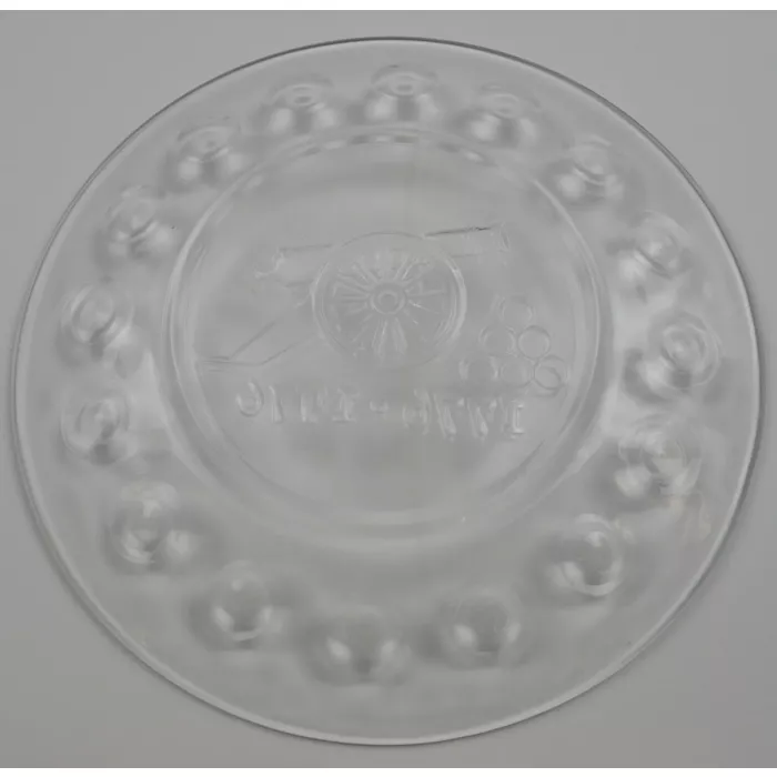 Clear Glass Bicentennial Plate - Cannon Pattern - 1776 - 1976 - 8" Round