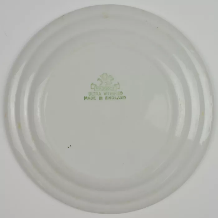John Maddock & Sons - Bread & Butter Plate - Burgundy Floral Pattern