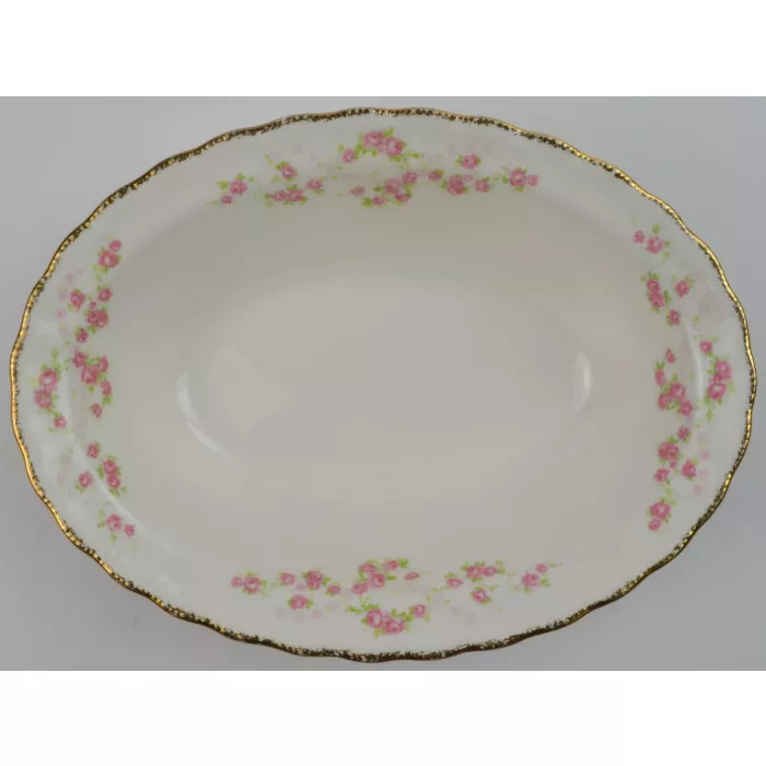 Pope Gosser China - Florence (Scalloped) Pattern - Oval Vegetable Bowl - 3025