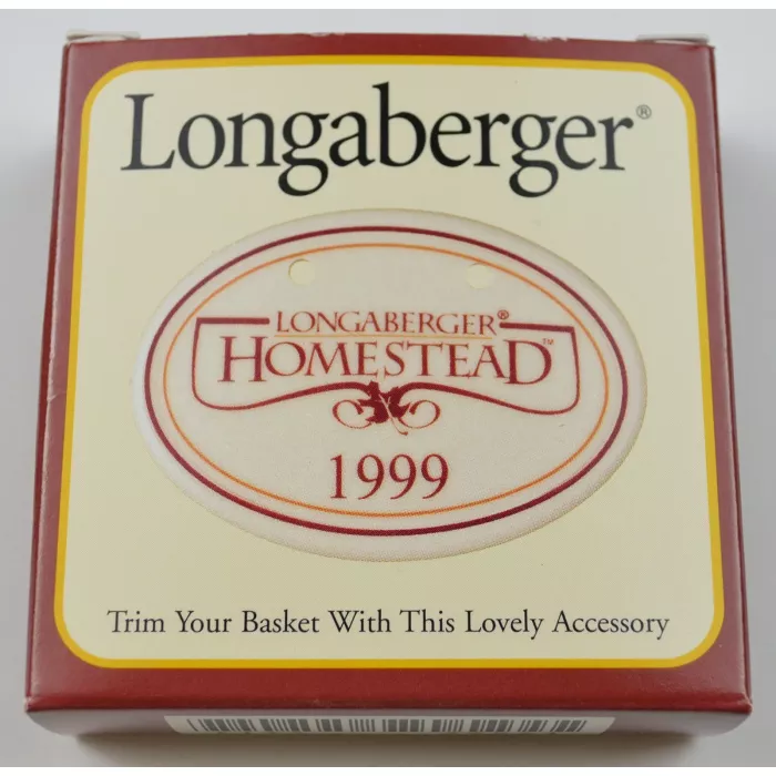 Longaberger Pottery 1999 Homestead Basket Tie-On