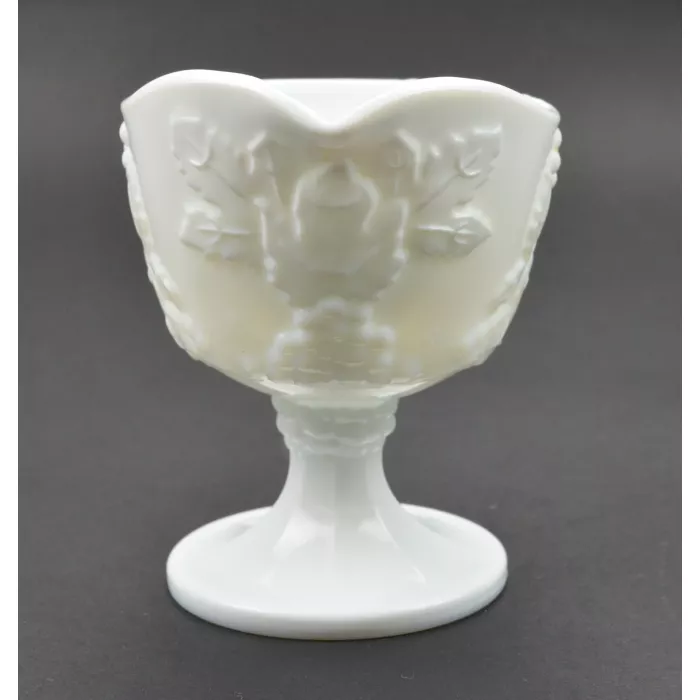 Indiana Glass - Harvest Milk Glass Pattern - Creamer - 3.875" Tall