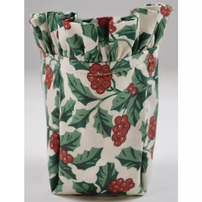 Longaberger Basket Liner - Holly Pattern