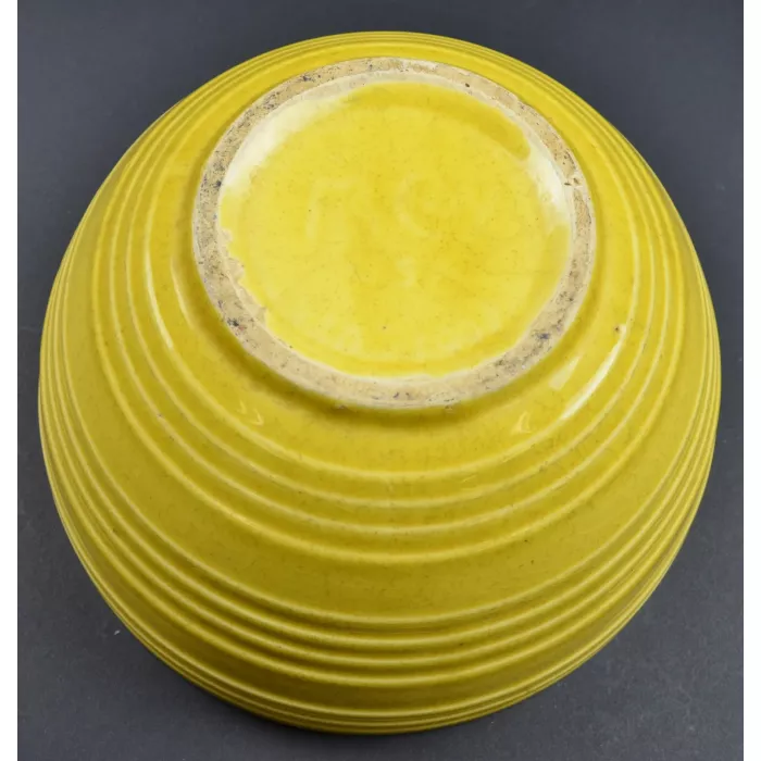 McCoy Art Pottery - Vintage Yellow Round Planter - 7.875" Round
