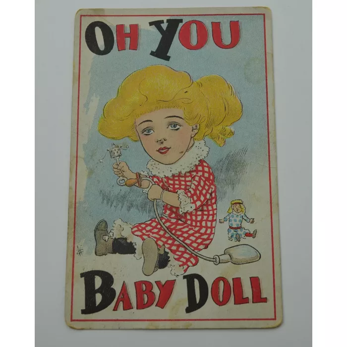 Vintage Postcard - Oh You Babydoll - Early 1900's