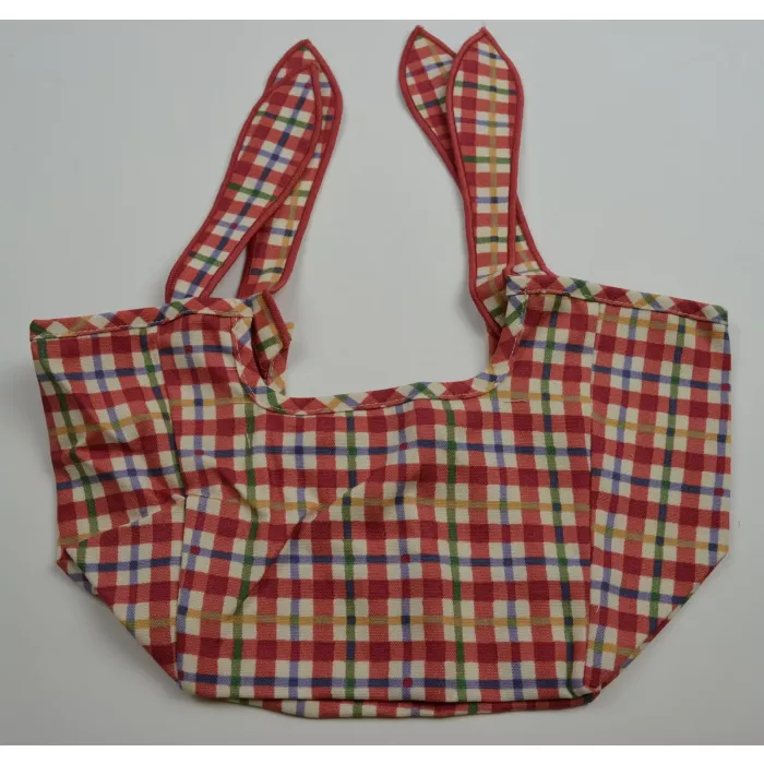 Longaberger Seashell Basket Liner - Cherry Red Plaid