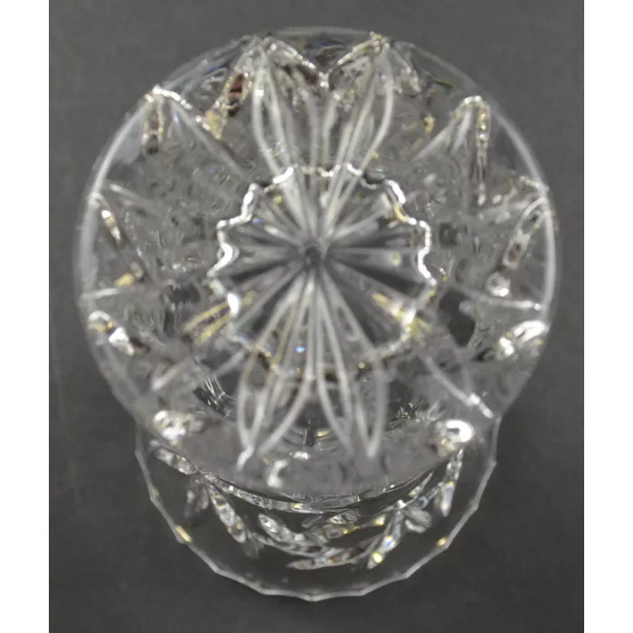 Vintage Clear Glass Pinwheel Pattern Vase - 4" Tall