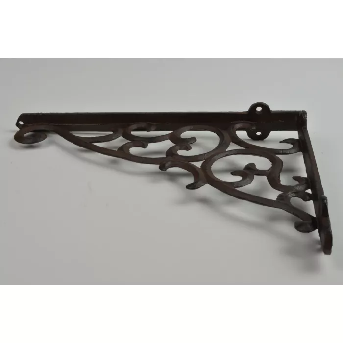 Wall Shelf Bracket - Ornate Pattern - Cast Iron - 10.875"