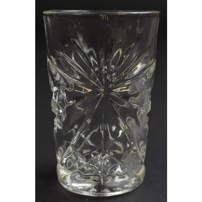 Anchor Hocking Prescut Clear Pattern - Flat Juice Glass - 3.75" Tall