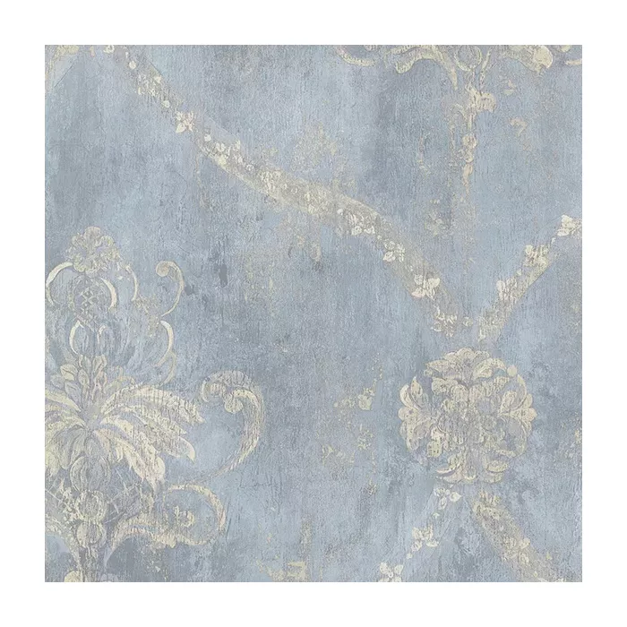 Regal Damask Wallpaper Blue, Beige Norwall Wallcovering CH22567