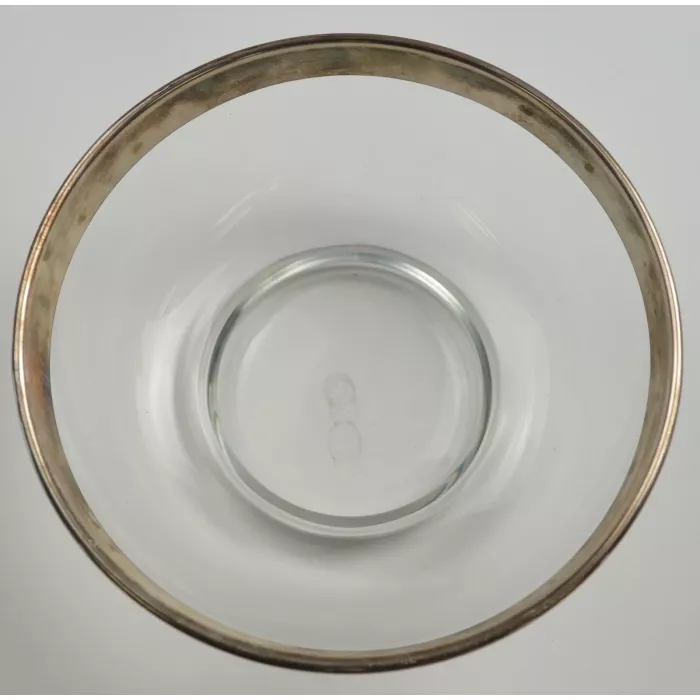 Dorothy Thorpe Crystal Silver Band Pattern - Fruit / Dessert Bowl - 4.75" Round