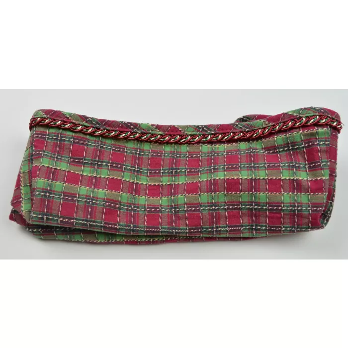 Longaberger Christmas Collection Holiday Plaid - Snowflake Cookie Basket Liner