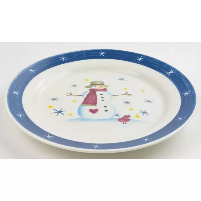 Holiday Home - Snowman Pattern - Salad Plate