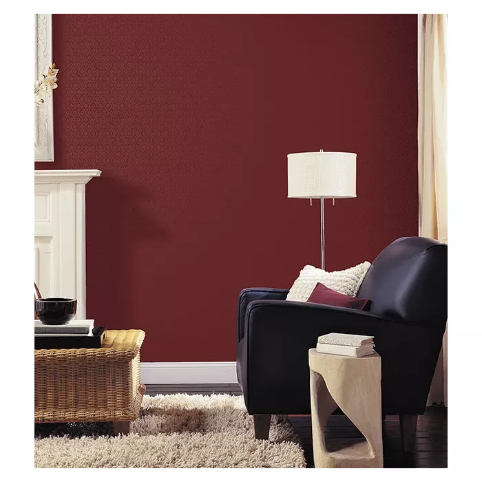 Small Damask Wallpaper Red Norwall Wallcovering SK34740