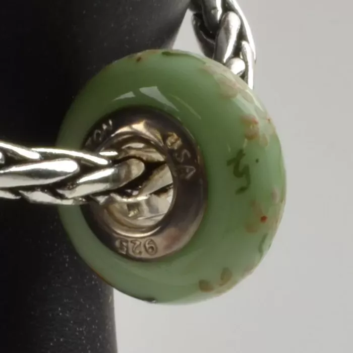 Fenton Art Glass Artisan Crafted Bead - Baltimore Oriole - Sterling Silver Lined