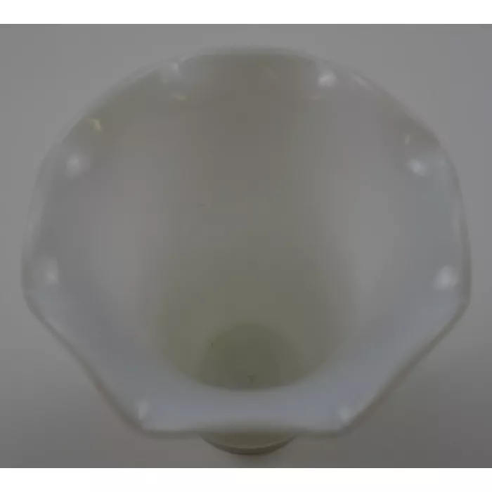 Vintage Milk Glass Starburst Pattern Fluted Vase / Planter - 5.75" Tall