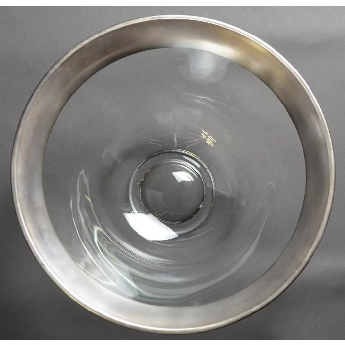 Dorothy Thorpe Crystal Silver Band Pattern - Salad Bowl - 10.125" Round