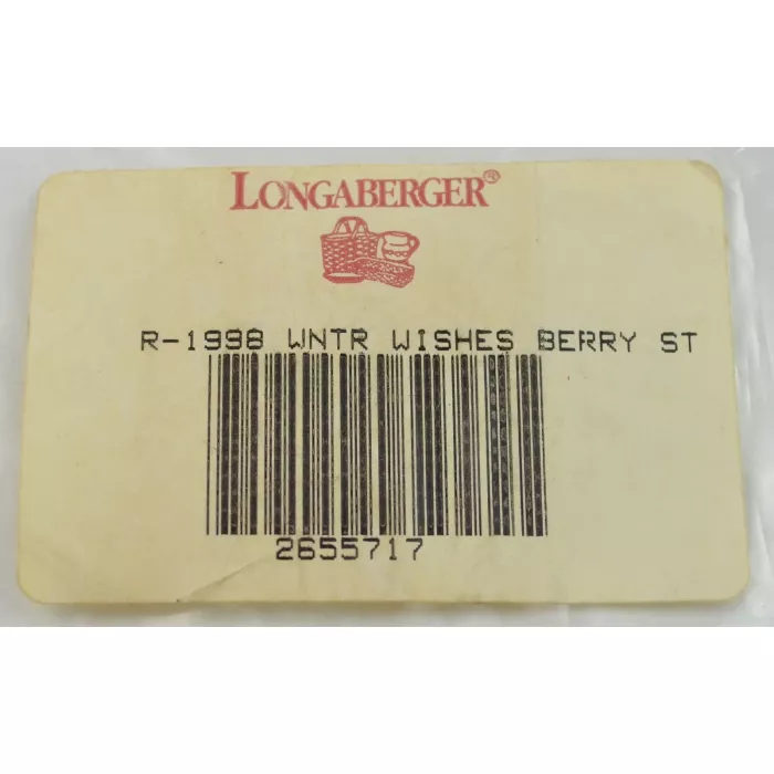 Longaberger 1998 Winter Wishes Berry Basket Liner - Red Stripe