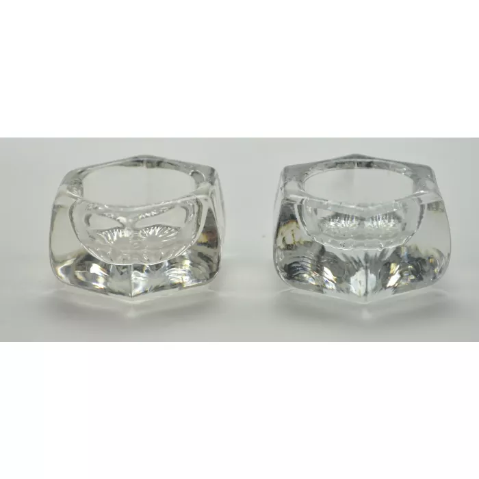 Pressed Glassed Salts - Set Of Two