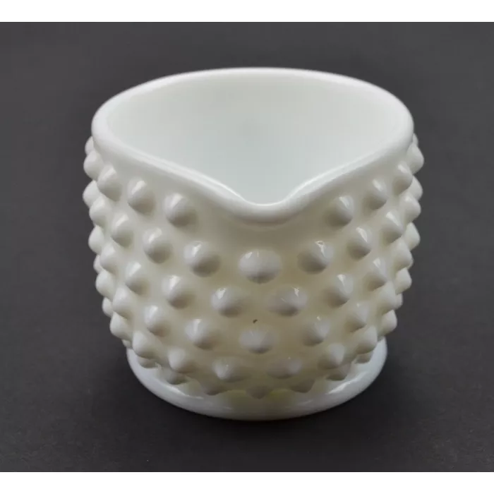 Fenton Art Glass - Hobnail Milk Glass Pattern - Individual Creamer - 2" Tall