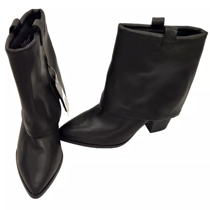 Women's Marsha Ankle Boots Zip Up Pointed Toe  - Black Size 9 1/2