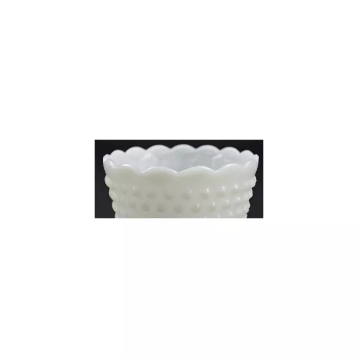Anchor Hocking Fire King - Hobnail Milk Glass Footed Medium Straight Jardiniere